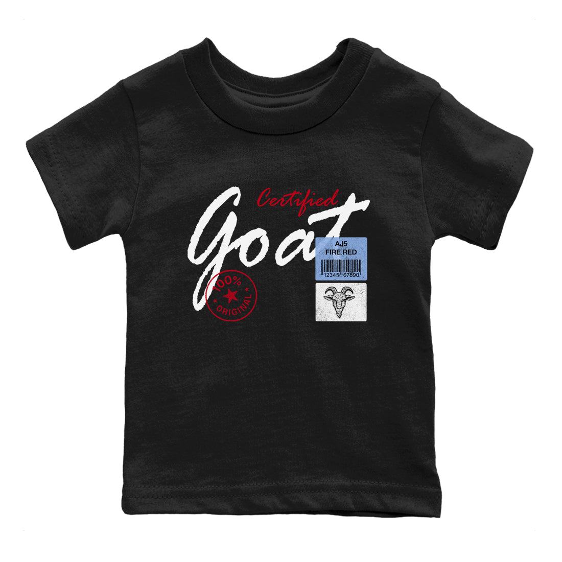 Certified Goat SNRT Sneaker Tees Kids - Air Jordan 5 Fire Red - SNRT Sneaker T-shirts
