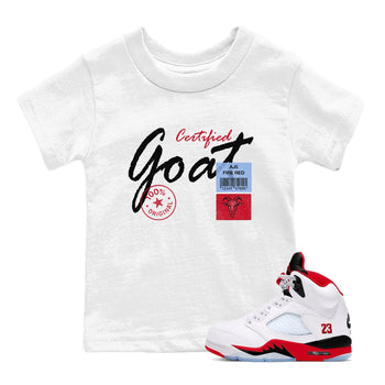 Certified Goat SNRT Sneaker Tees Kids - Air Jordan 5 Fire Red - SNRT Sneaker T-shirts