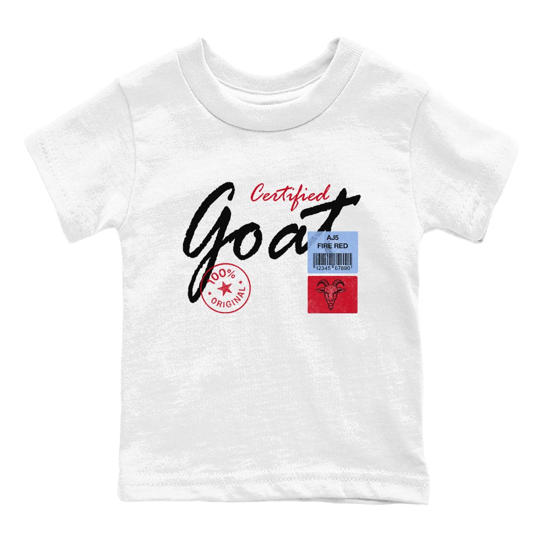 Certified Goat SNRT Sneaker Tees Kids - Air Jordan 5 Fire Red - SNRT Sneaker T-shirts