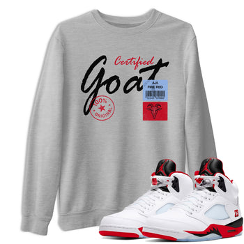 Certified Goat SNRT Sneaker Tees - Air Jordan 5 Fire Red