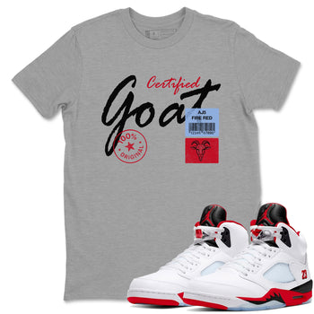 Certified Goat SNRT Sneaker Tees - Air Jordan 5 Fire Red