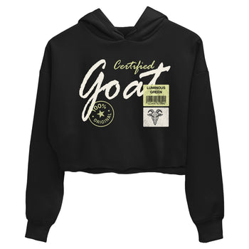 Sneaker match tees – Streetwear Graphic Tees Air Jordan 5 Luminous Green Sneakers – Certified Goat Graphic Crop T-Shirt Black 2