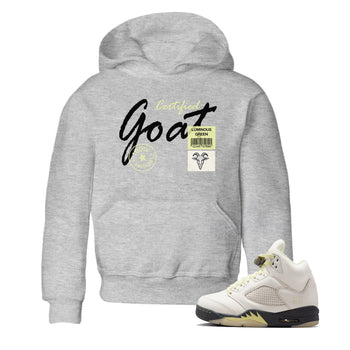 Sneaker match tees – Streetwear Graphic Tees Air Jordan 5 Luminous Green Sneakers – Certified Goat Kids Craphic T-Shirt Heather Grey 1