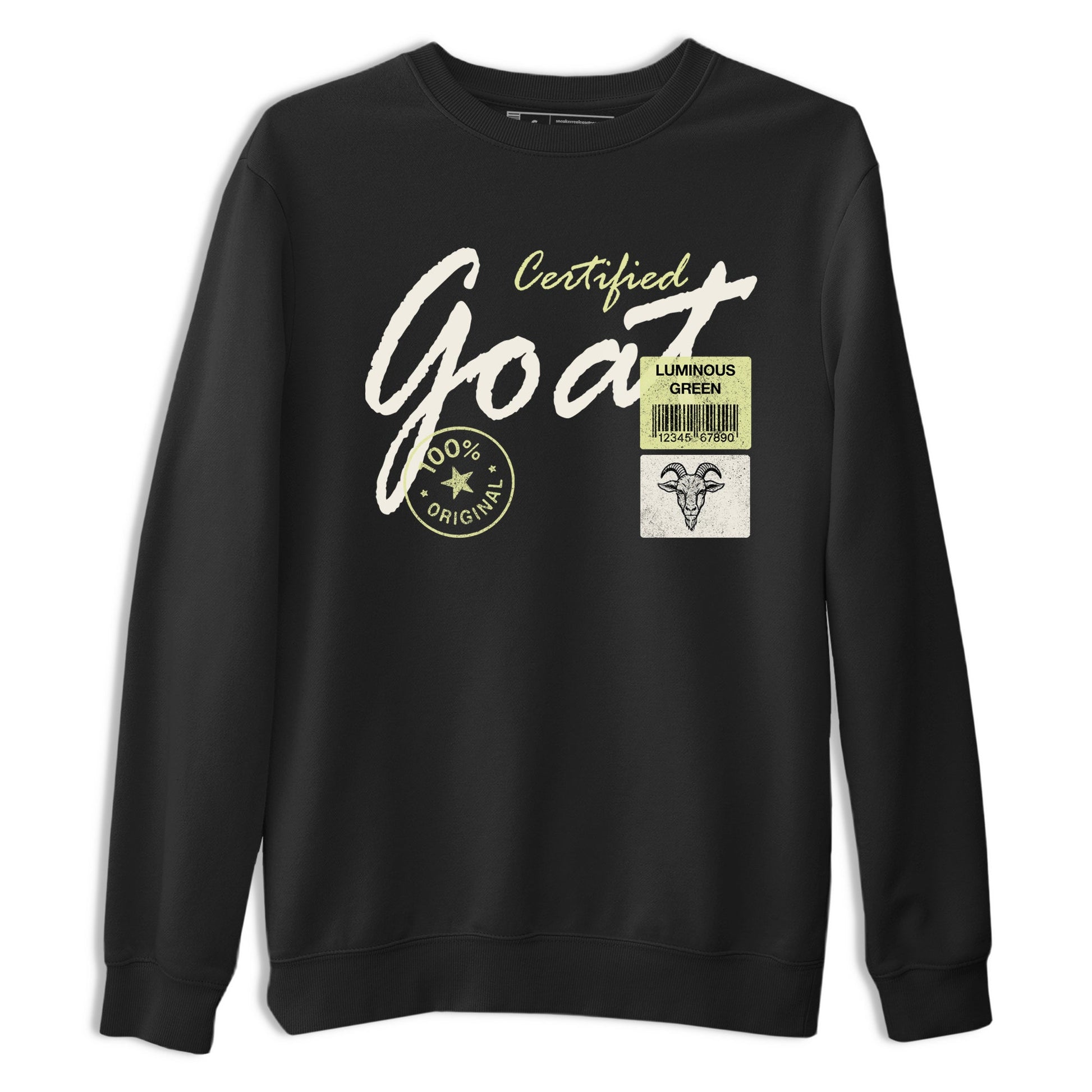 Sneaker match tees – Streetwear Graphic Tees Air Jordan 5 Luminous Green Sneakers – Certified Goat Graphic Tee Black 2