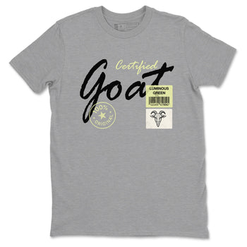 Sneaker match tees – Streetwear Graphic Tees Air Jordan 5 Luminous Green Sneakers – Certified Goat Graphic Tee Heather Grey 2