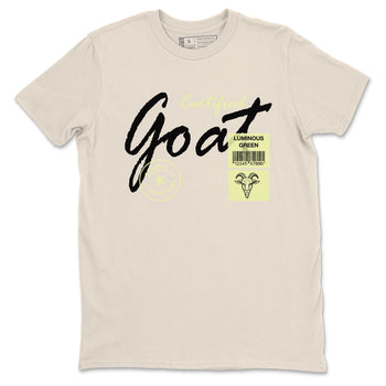 Sneaker match tees – Streetwear Graphic Tees Air Jordan 5 Luminous Green Sneakers – Certified Goat Graphic Tee Natural 2