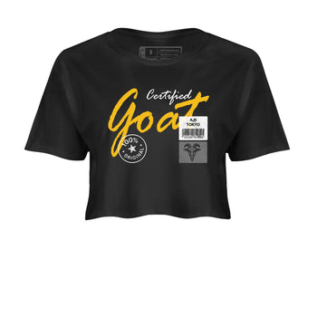 Sneaker match tees – Sneaker Tees To Match Air Jordan 5 Tokyo Shoes – Certified Goat Crop T-Shirt Black 2