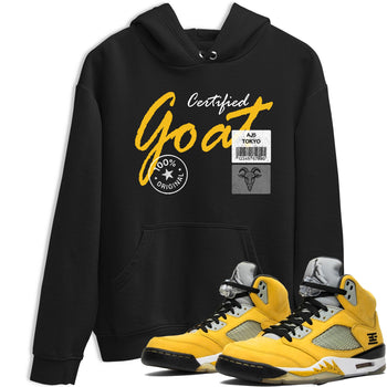 Sneaker match tees – Sneaker Tees To Match Air Jordan 5 Tokyo Shoes – Certified Goat Tee Black 1
