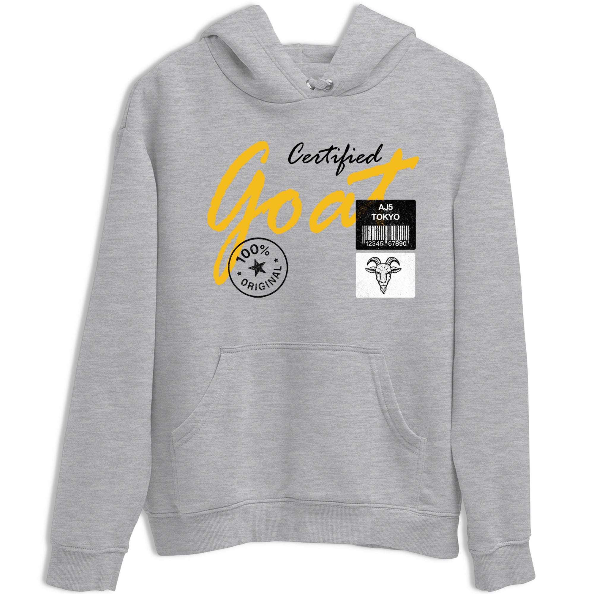 Sneaker match tees – Sneaker Tees To Match Air Jordan 5 Tokyo Shoes – Certified Goat Tee Heather Grey 2