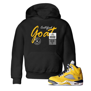 Sneaker match tees – Sneaker Tees To Match Air Jordan 5 Tokyo Shoes – Certified Goat Kids T-Shirt Black 1