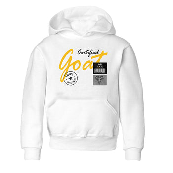 Sneaker match tees – Sneaker Tees To Match Air Jordan 5 Tokyo Shoes – Certified Goat Kids T-Shirt White 2