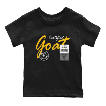 Sneaker match tees – Sneaker Tees To Match Air Jordan 5 Tokyo Shoes – Certified Goat Kids T-Shirt Black 2