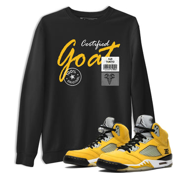 Sneaker match tees – Sneaker Tees To Match Air Jordan 5 Tokyo Shoes – Certified Goat Tee Black 1