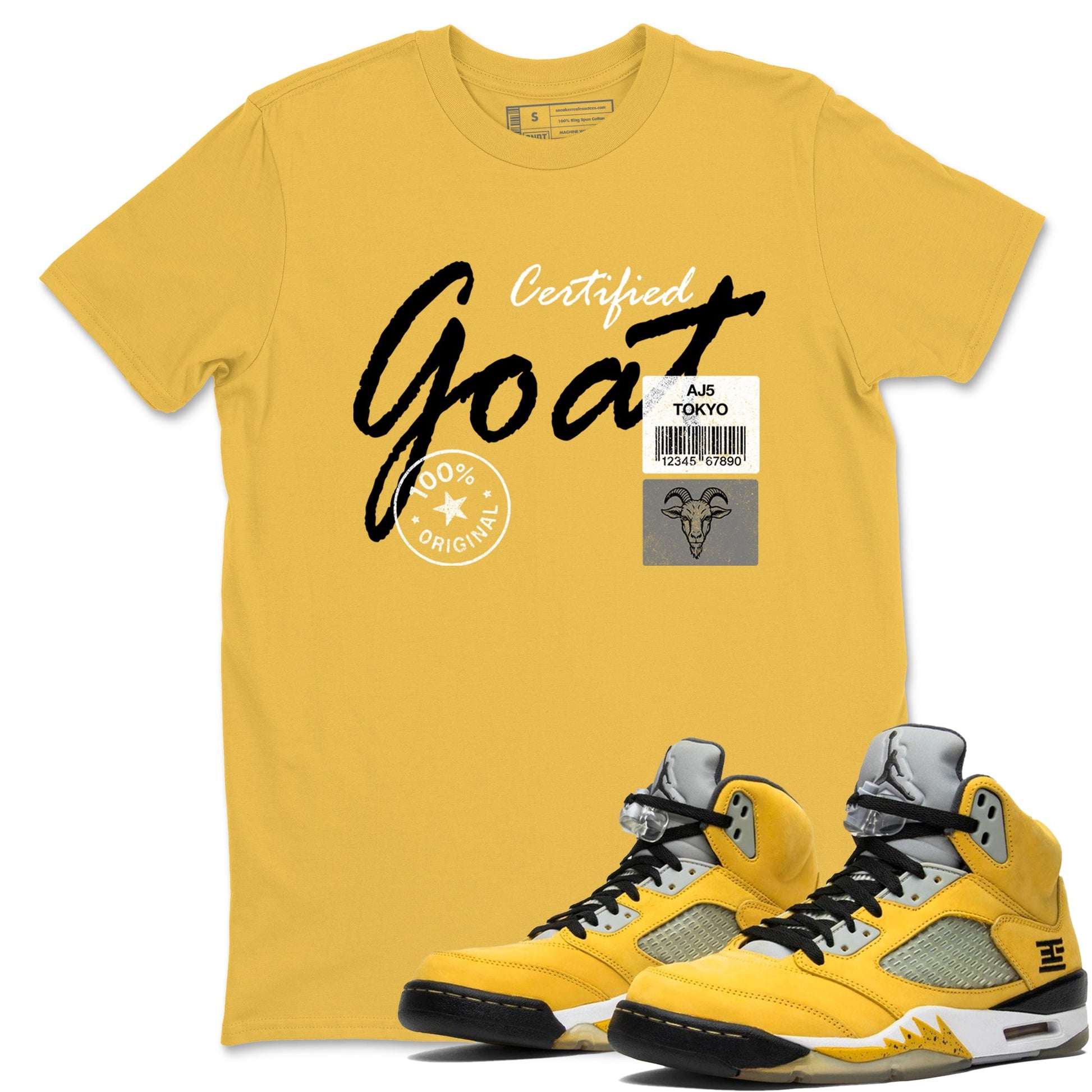 Sneaker match tees – Sneaker Tees To Match Air Jordan 5 Tokyo Shoes – Certified Goat Tee Daisy 1
