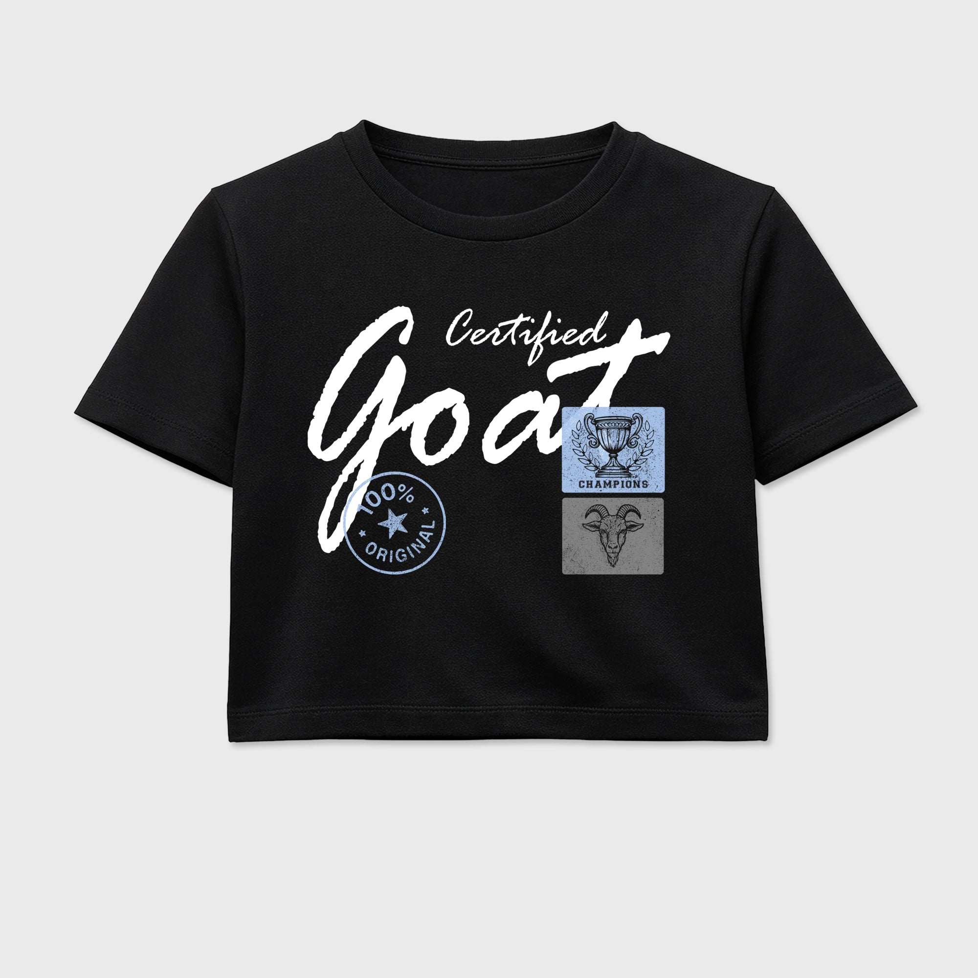 Sneaker match tees – Sneaker Tees To Match Air Jordan 5 White Metallic Shoes – Certified Goat Crop T-Shirt Black 2