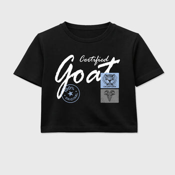 Sneaker match tees – Sneaker Tees To Match Air Jordan 5 White Metallic Shoes – Certified Goat Crop T-Shirt Black 2