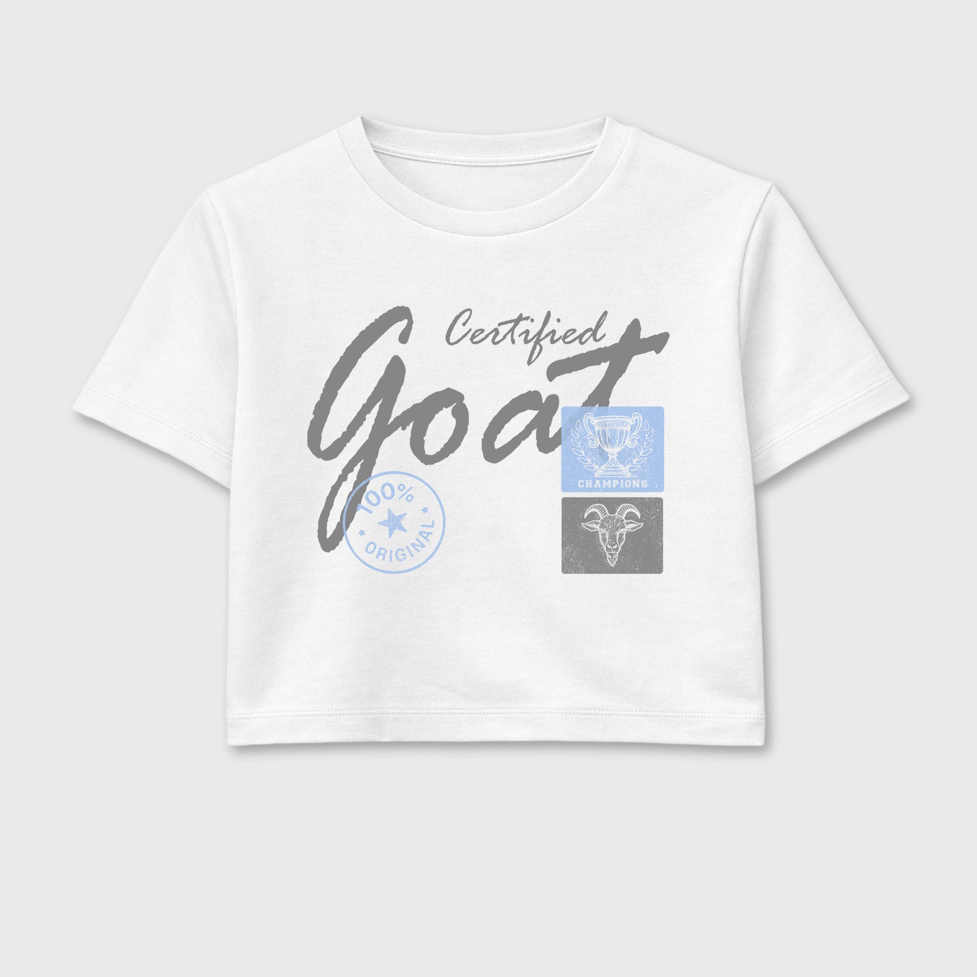 Sneaker match tees – Sneaker Tees To Match Air Jordan 5 White Metallic Shoes – Certified Goat Crop T-Shirt White 2