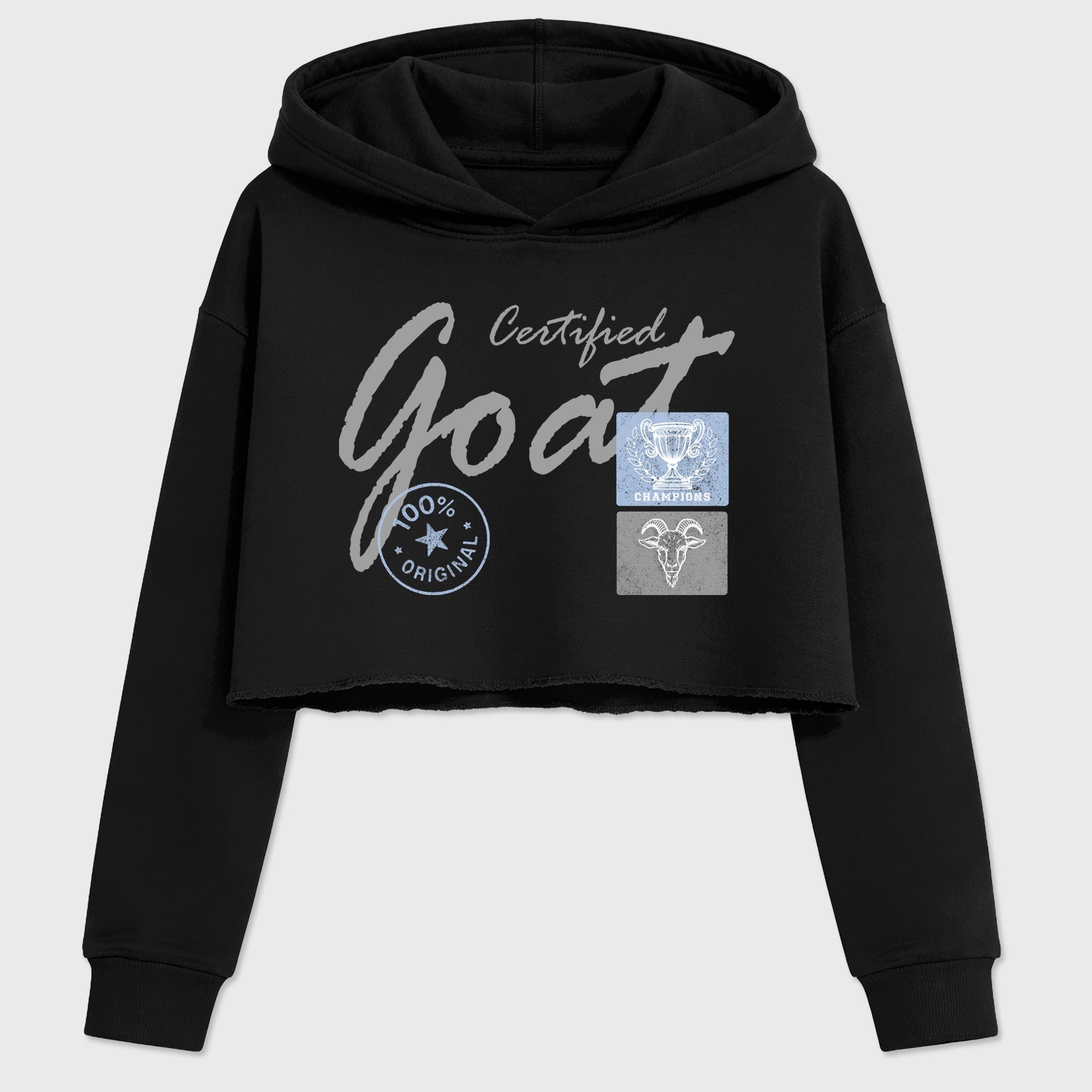 Sneakerfit for Sneakerheads – Sneaker Tees To Match Air Jordan 5 Wolf Grey Sneakers – Certified Goat Crop T-Shirt Black 2