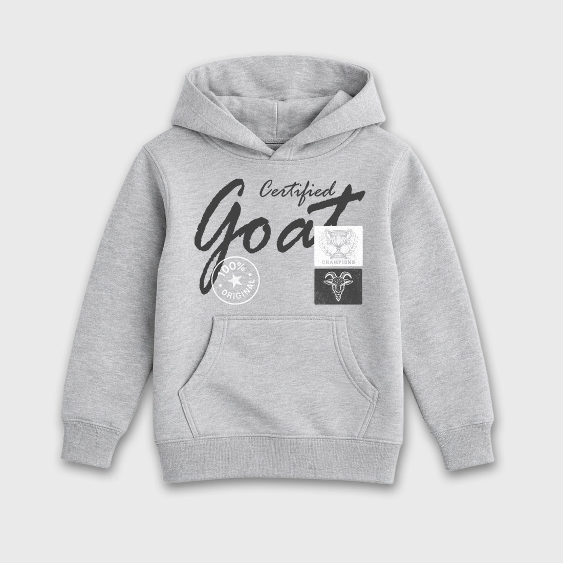 Sneakerfit for Sneakerheads – Sneaker Tees To Match Air Jordan 5 Wolf Grey Sneakers – Certified Goat Kids T-Shirt Heather Grey 2