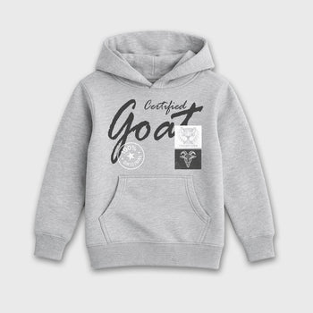 Sneakerfit for Sneakerheads – Sneaker Tees To Match Air Jordan 5 Wolf Grey Sneakers – Certified Goat Kids T-Shirt Heather Grey 2
