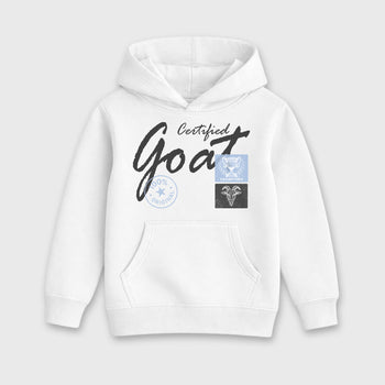 Sneakerfit for Sneakerheads – Sneaker Tees To Match Air Jordan 5 Wolf Grey Sneakers – Certified Goat Kids T-Shirt White 2