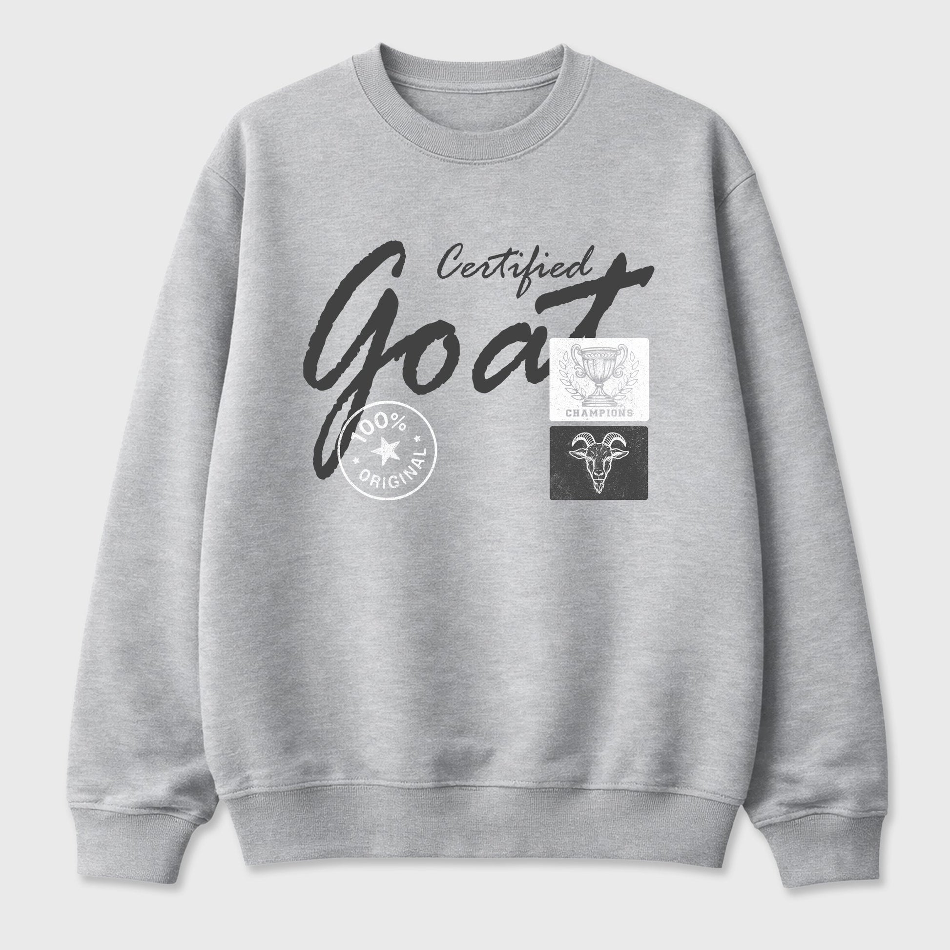 Sneakerfit for Sneakerheads – Sneaker Tees To Match Air Jordan 5 Wolf Grey Sneakers – Certified Goat Tee Heather Grey 2