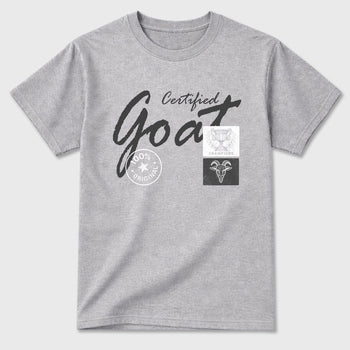 Sneakerfit for Sneakerheads – Sneaker Tees To Match Air Jordan 5 Wolf Grey Sneakers – Certified Goat Tee Heather Grey 2
