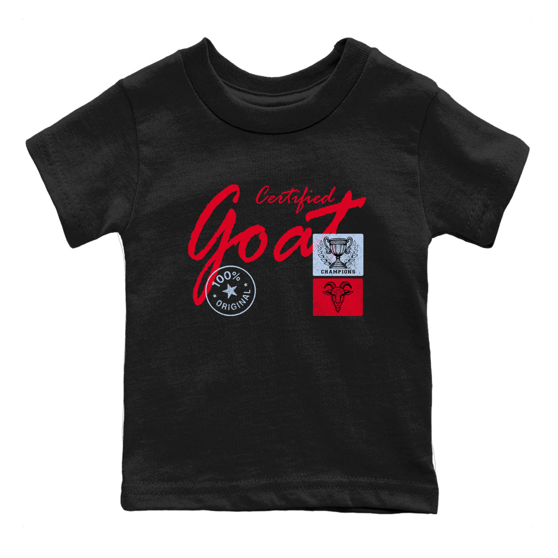 Sneaker match tees – Sneaker Tees To Match Air Jordan 6 Reverse Infrared Shoes – Certified Goat Kids T-Shirt Black 2