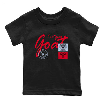 Sneaker match tees – Sneaker Tees To Match Air Jordan 6 Reverse Infrared Shoes – Certified Goat Kids T-Shirt Black 2