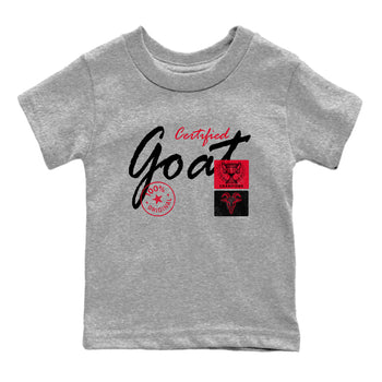 Sneaker match tees – Sneaker Tees To Match Air Jordan 6 Reverse Infrared Shoes – Certified Goat Kids T-Shirt Heather Grey 2