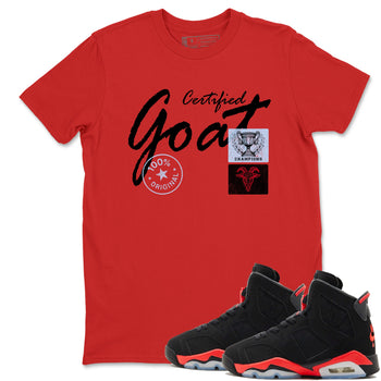 Sneaker match tees – Sneaker Tees To Match Air Jordan 6 Reverse Infrared Shoes – Certified Goat Tee Red 1