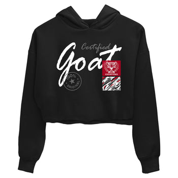 Sneaker Threads – Sneaker Tees To Match Air Jordan 8 Bunny – Certified Goat Crop Tee Black 2. Perfect for Jordan releases 2025 colorways.