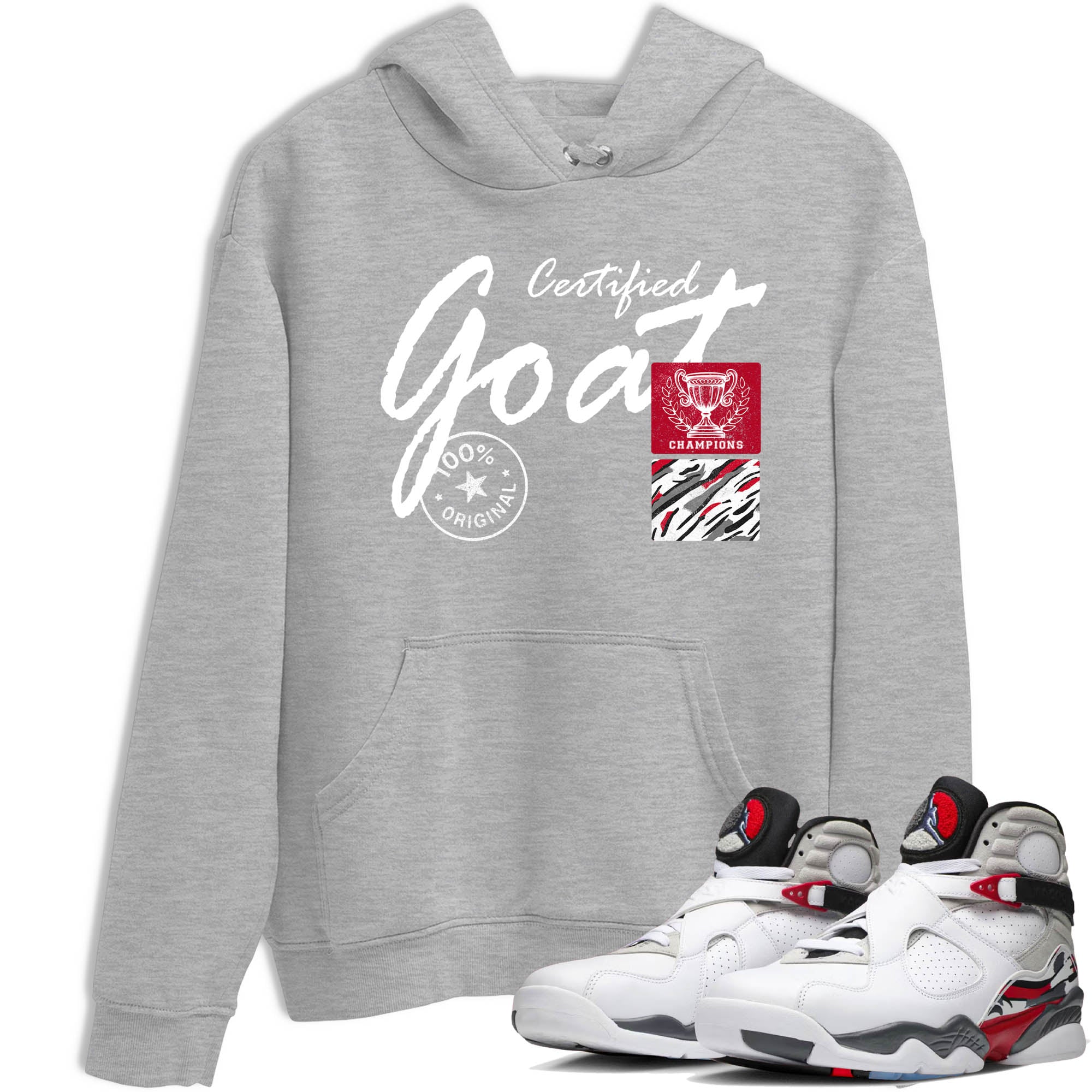 Sneaker Threads – Sneaker Tees To Match Air Jordan 8 Bunny – Certified Goat Graphic Tee Heather Grey 1. Perfect for Jordan releases 2025 colorways.