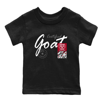 Sneaker Threads – Sneaker Tees To Match Air Jordan 8 Bunny – Certified Goat Youth Graphic Tee Black 2. Perfect for Jordan releases 2025 colorways.