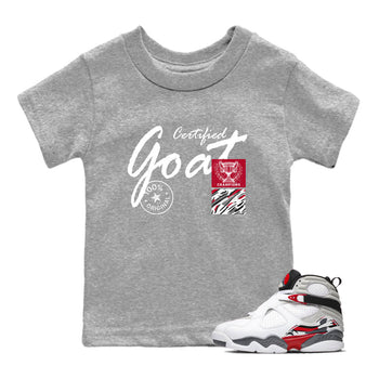 Sneaker Threads – Sneaker Tees To Match Air Jordan 8 Bunny – Certified Goat Youth Graphic Tee Heather Grey 1. Perfect for Jordan releases 2025 colorways.