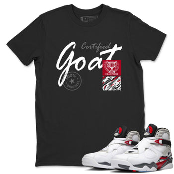 Sneaker Threads – Sneaker Tees To Match Air Jordan 8 Bunny – Certified Goat Graphic Tee Black 1. Perfect for Jordan releases 2025 colorways.