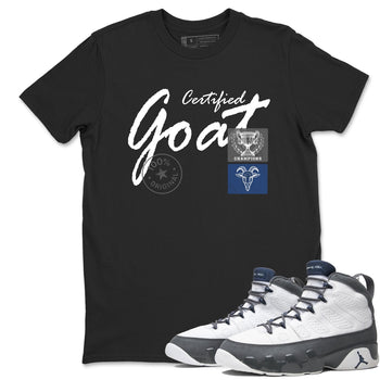 Sneaker match tees – Sneaker Tees To Match Air Jordan 9 Flint Grey Shoes – Certified Goat Tee Black 1