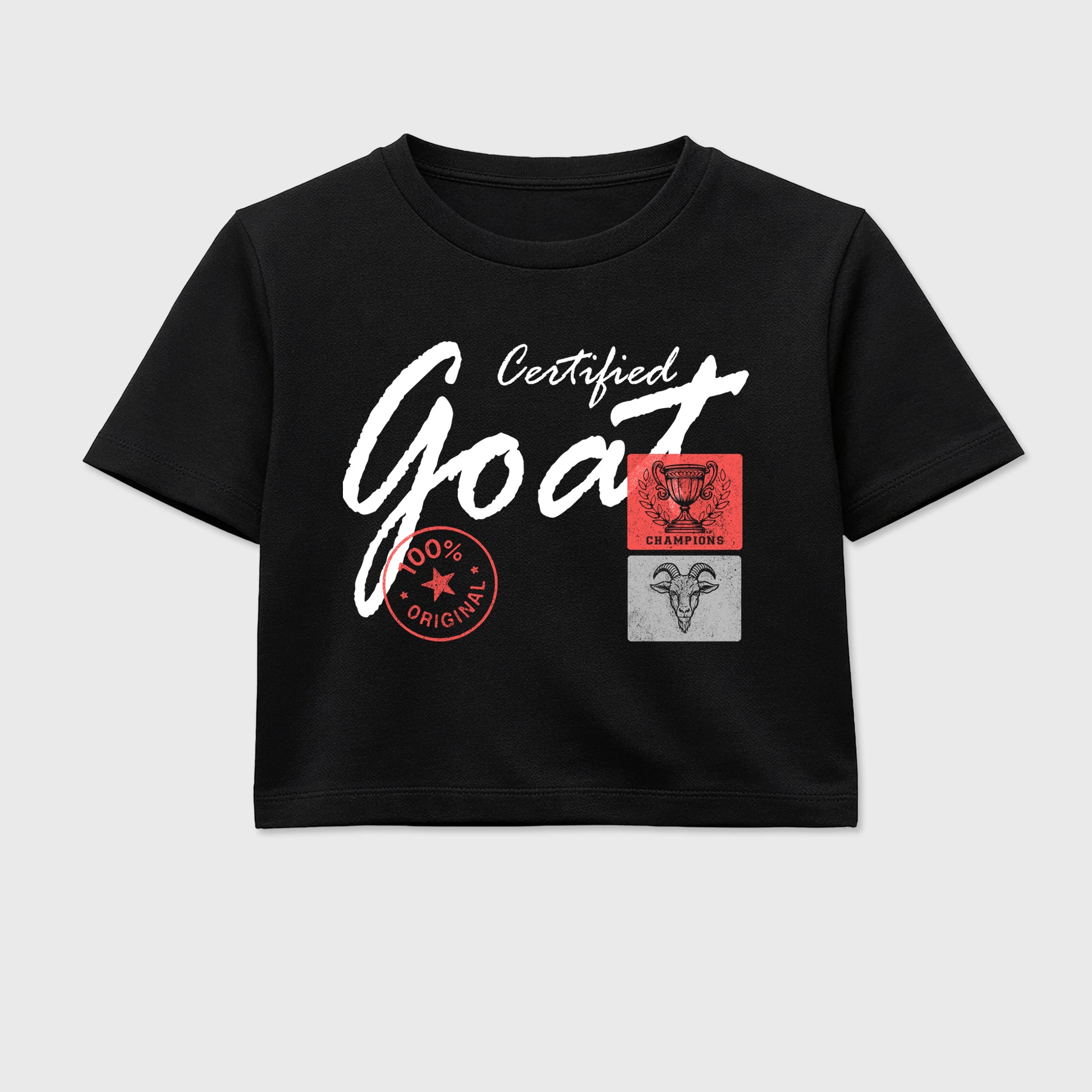 Sneaker match tees – Sneaker Tees To Match Air Max 90 Infrared Shoes – Certified Goat Crop T-Shirt Black 2