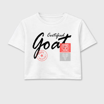 Sneaker match tees – Sneaker Tees To Match Air Max 90 Infrared Shoes – Certified Goat Crop T-Shirt White 2