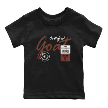 Sneaker match tees – Sneaker Tees To Match Dunk Low Football Shoes – Certified Goat Kids T-Shirt Black 2