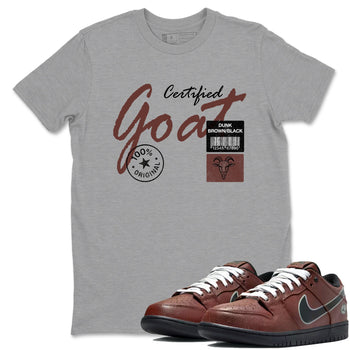 Sneaker match tees – Sneaker Tees To Match Dunk Low Football Shoes – Certified Goat Tee Heather Grey 1