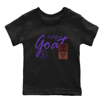 Sneaker match tees – Sneaker Threads To Match Dunk Low Persian Violet Shoes – Certified Goat Kids T-Shirt Black 2