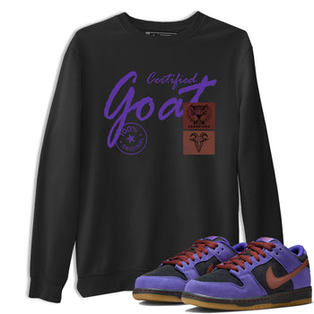 Sneaker match tees – Sneaker Threads To Match Dunk Low Persian Violet Shoes – Certified Goat Tee Black 1