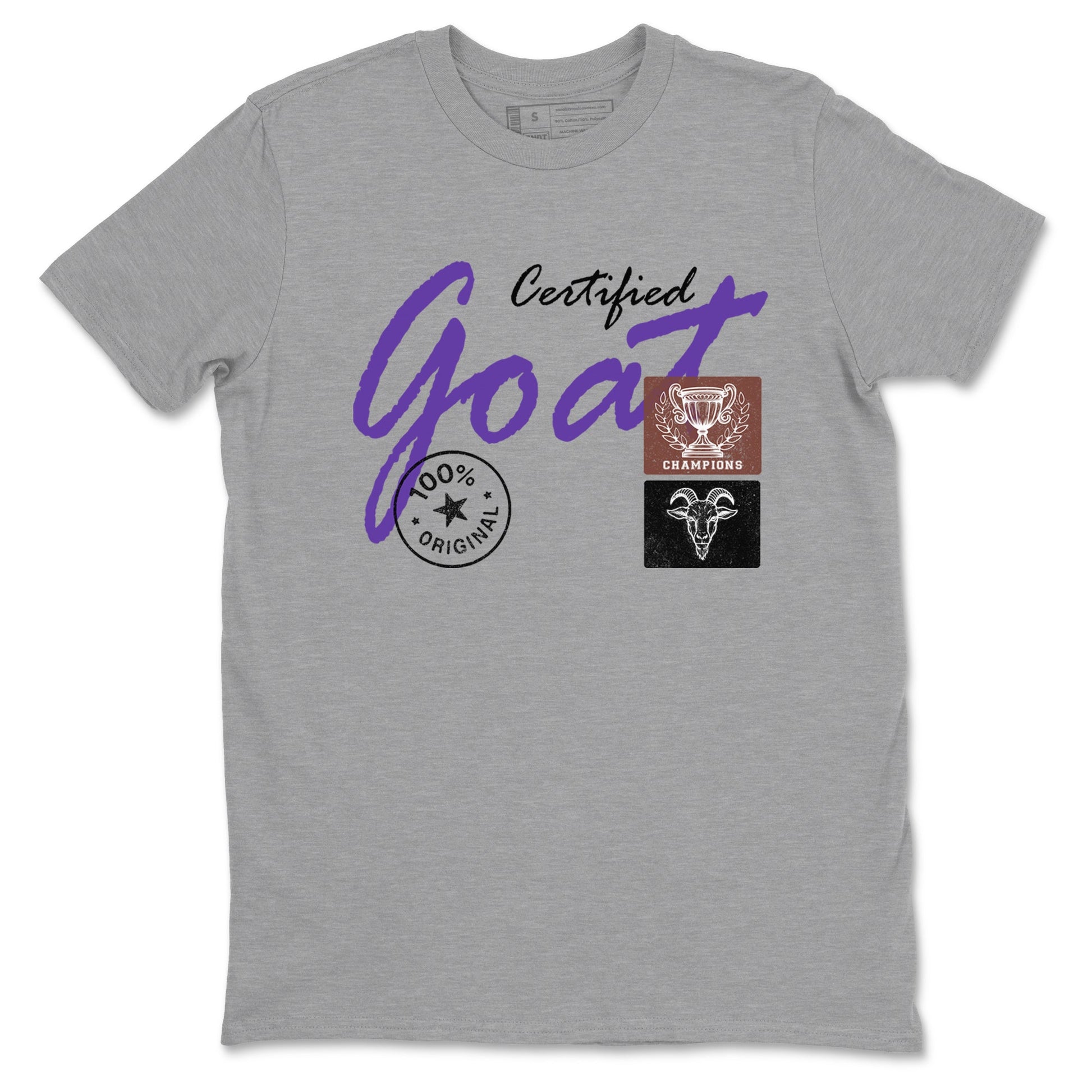 Sneaker match tees – Sneaker Threads To Match Dunk Low Persian Violet Shoes – Certified Goat Tee Heather Grey 2