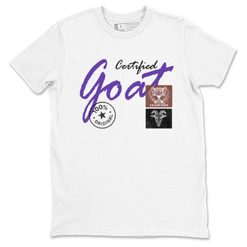 Sneaker match tees – Sneaker Threads To Match Dunk Low Persian Violet Shoes – Certified Goat Tee White 2