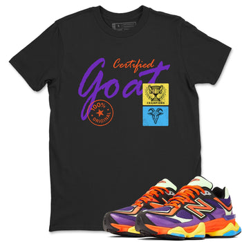 Sneaker Threads – Sneaker Tees To Match New Balance 9060 Prism Purple – Certified Goat Graphic Tee Black 1. Perfect for Jordan releases 2025 colorways.