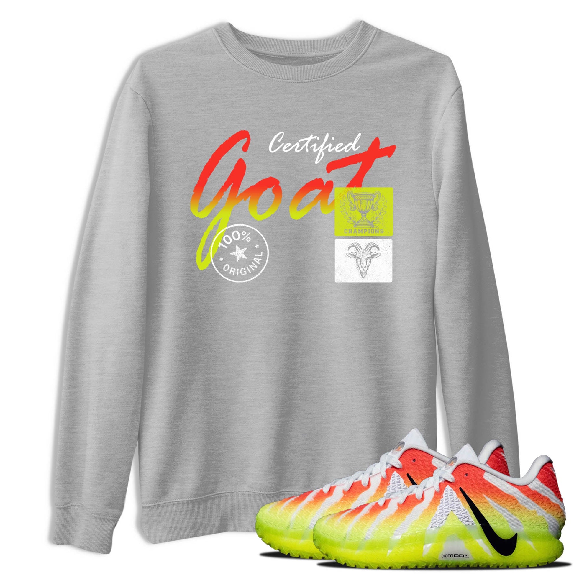 Sneaker Threads – Sneaker Tees To Match Nike JA 3 Under The Christmas Tree – Certified Goat Graphic Tee Heather Grey 1. Perfect for Jordan releases 2025 colorways. Perfect for Ja Morant sneaker releases and Christmas 2025 colorways.