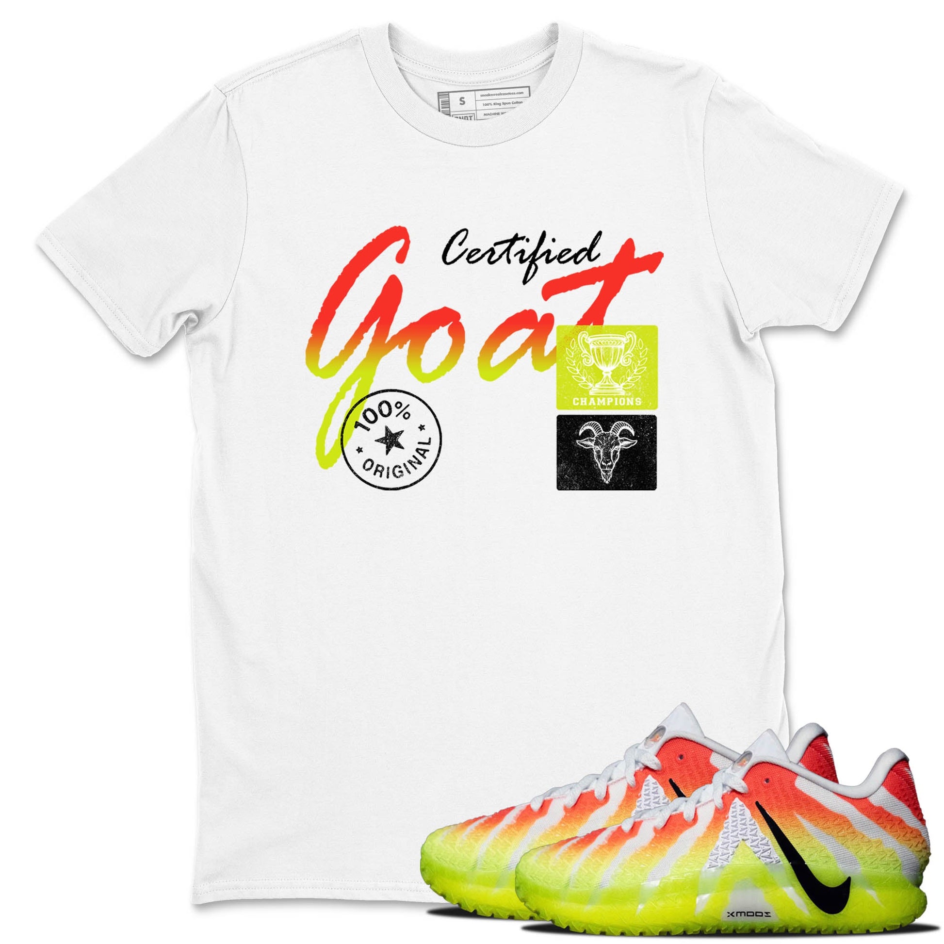 Sneaker Threads – Sneaker Tees To Match Nike JA 3 Under The Christmas Tree – Certified Goat Graphic Tee White 1. Perfect for Jordan releases 2025 colorways. Perfect for Ja Morant sneaker releases and Christmas 2025 colorways.