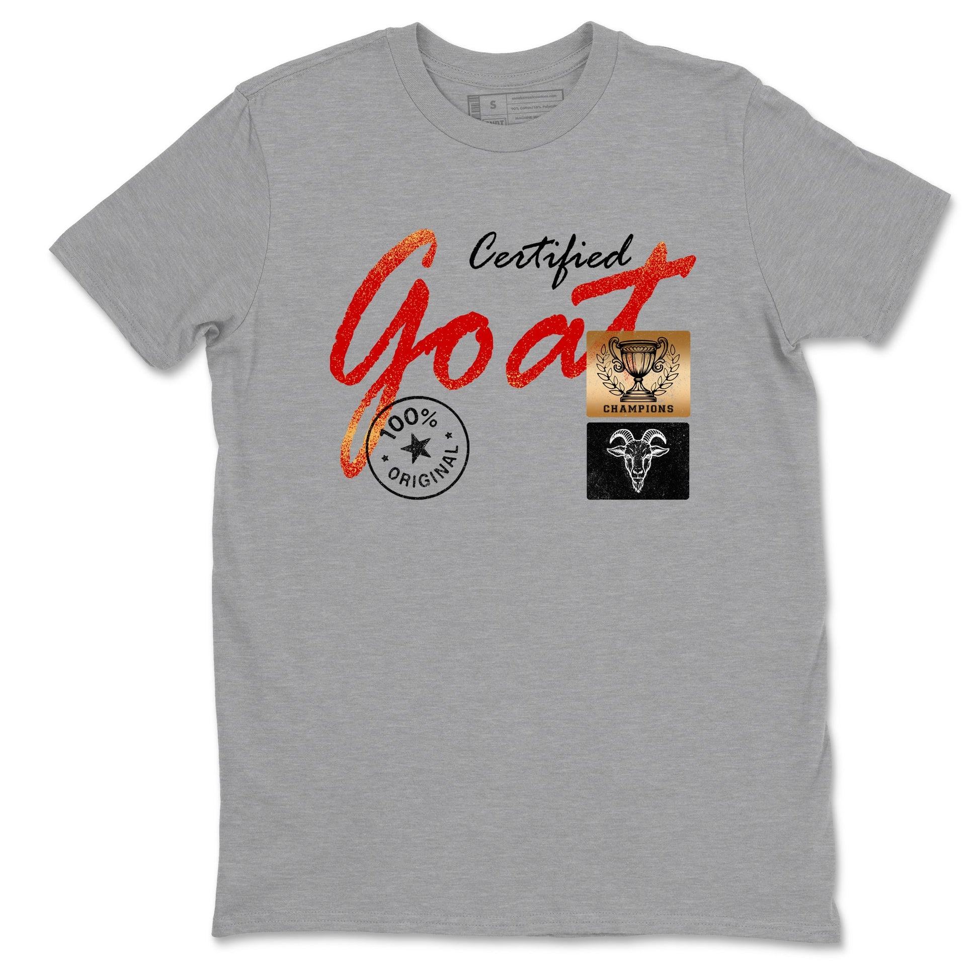 Sneaker match tees – Sneaker Tees To Match Nike KB 9 China Kobe 9 Low Proto EM University Red and Metallic Gold Shoes – Certified Goat Tee Heather Grey 2