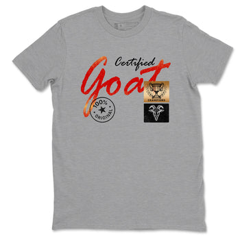 Sneaker match tees – Sneaker Tees To Match Nike KB 9 China Kobe 9 Low Proto EM University Red and Metallic Gold Shoes – Certified Goat Tee Heather Grey 2
